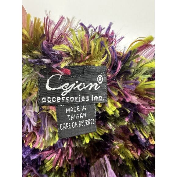 Cejon Accessories Womens Magic Scarf Purple Green Soft Stretchy - Picture 3 of 10